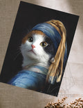 Postcard Vermeer cat Calico
