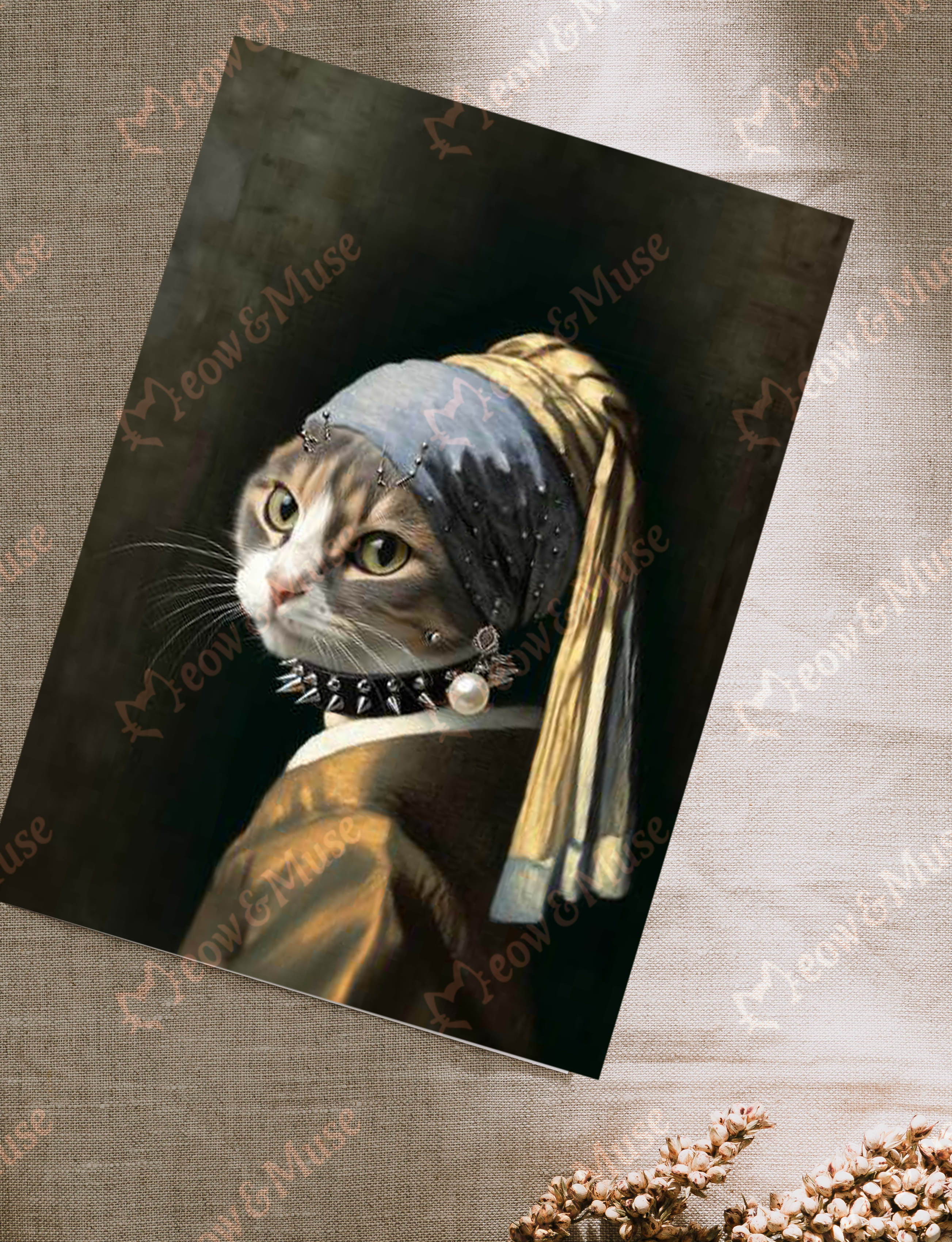 Postcard 'Vermeer cat Punk'
