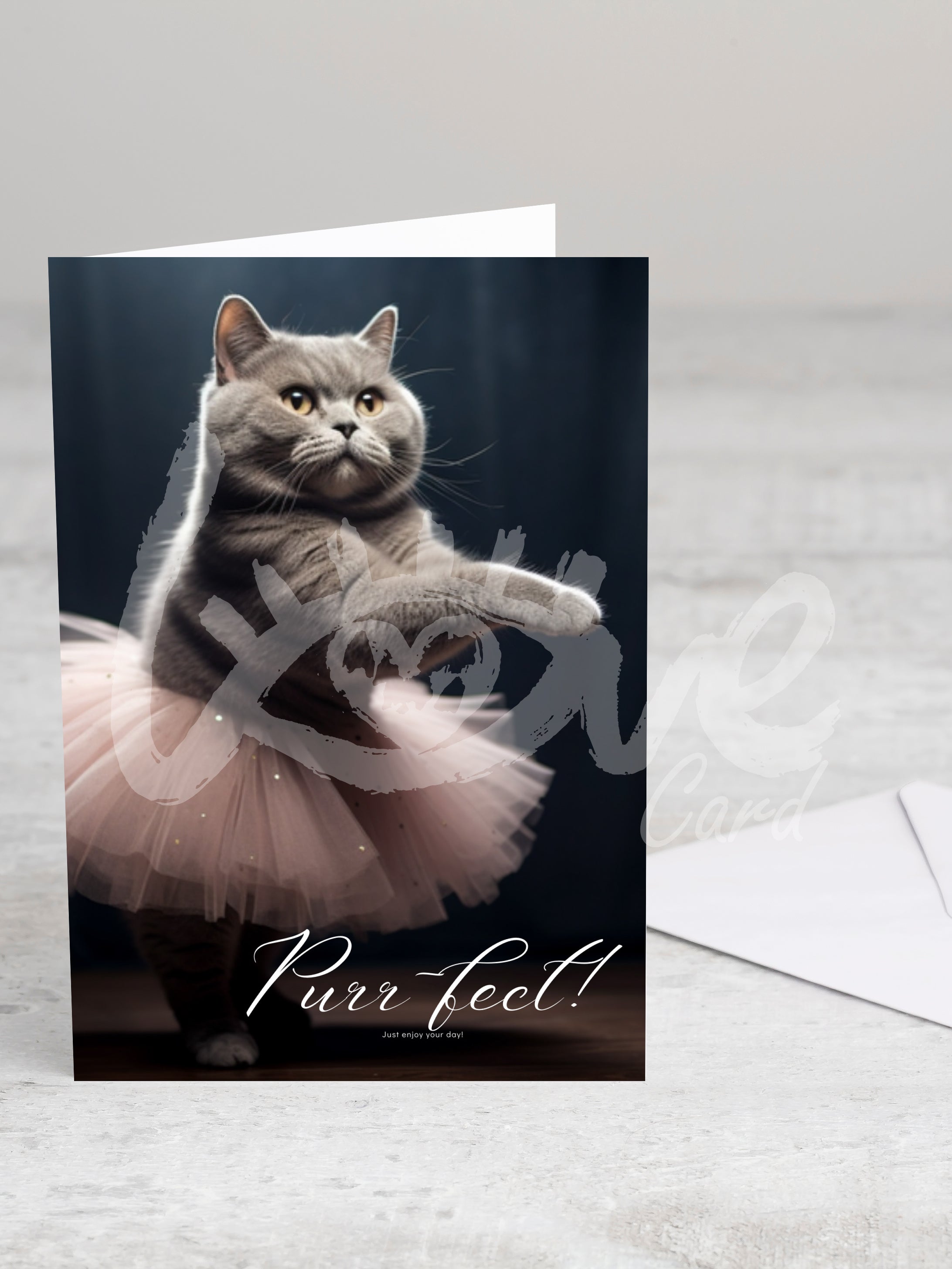 Greeting card 'Enjoy your day!' with envelope