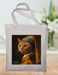 Tote bag 'Vermeer cat ginger'