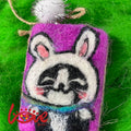 Felt soap 'Smile rabbit cat' II
