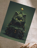 Postcard 'Cat Christmas tree'