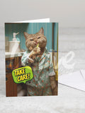 Greeting card 'Take care' with envelope