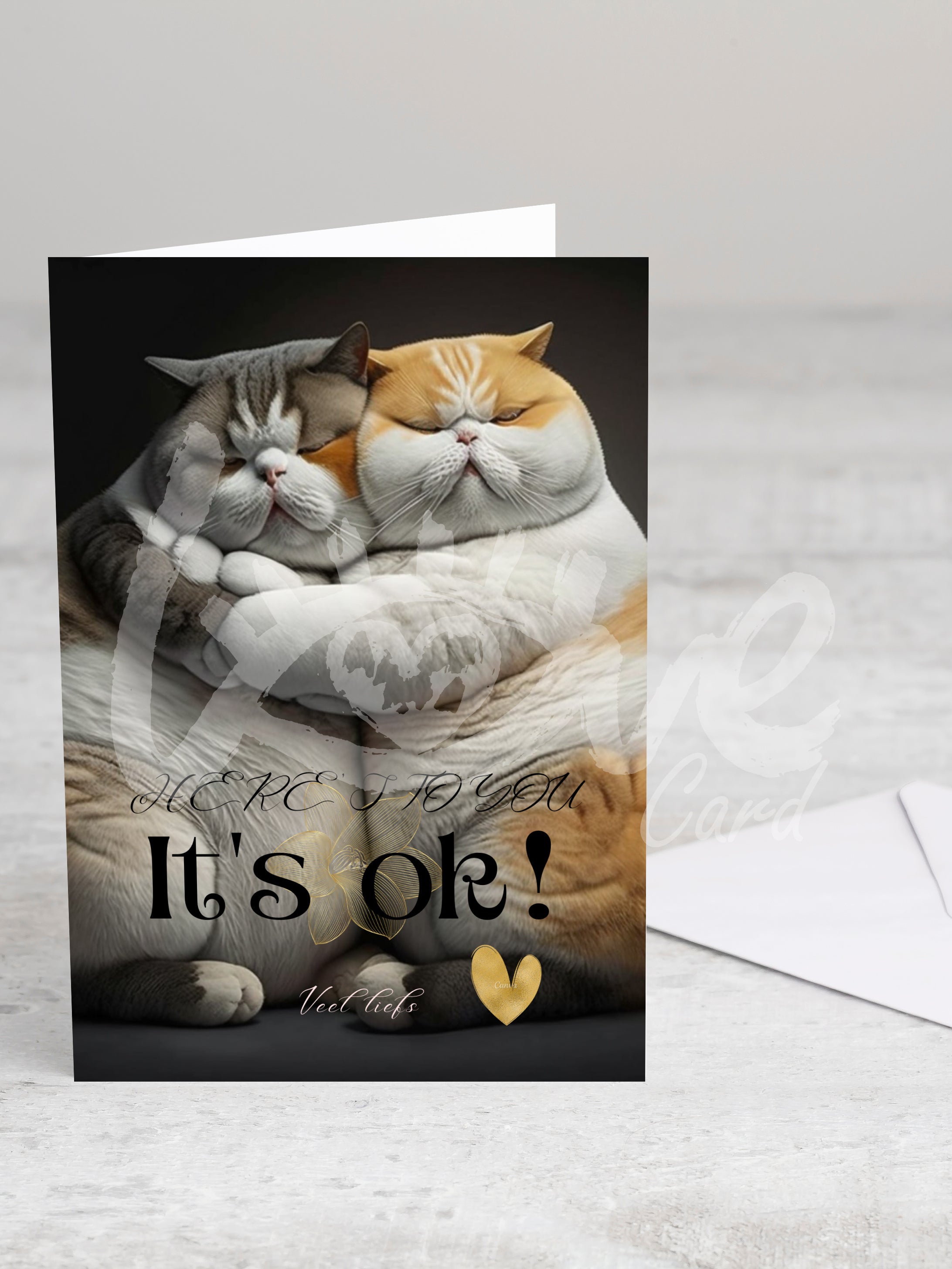 Greeting card 'It's OK!' with envelope