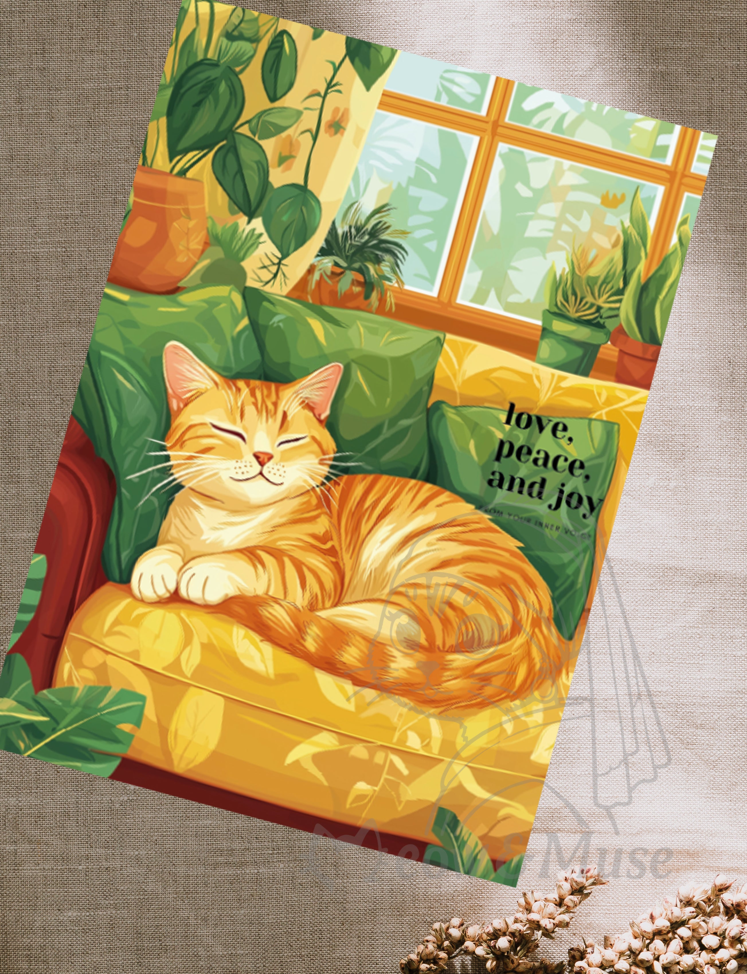 Postcard 'Sunny Room sleeping'