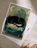 Postcard 'Cat on the sofa'