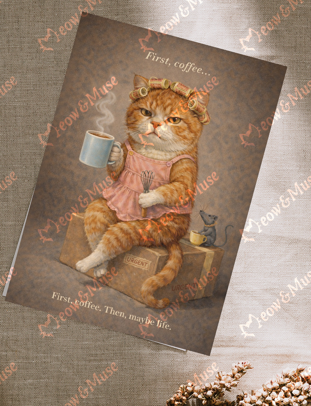 Postcard 'Coffee Before Chaos'