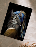 Postcard 'Vermeer cat Maine coon'