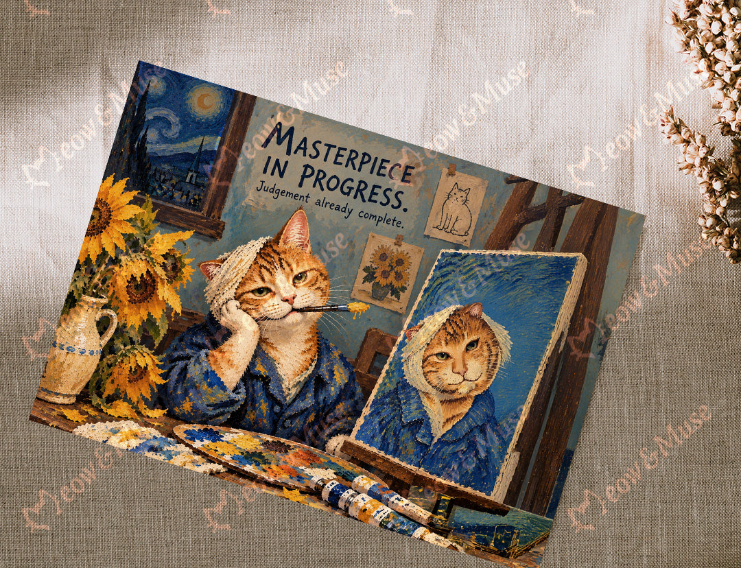 Postcard 'Masterpiece in Progress'