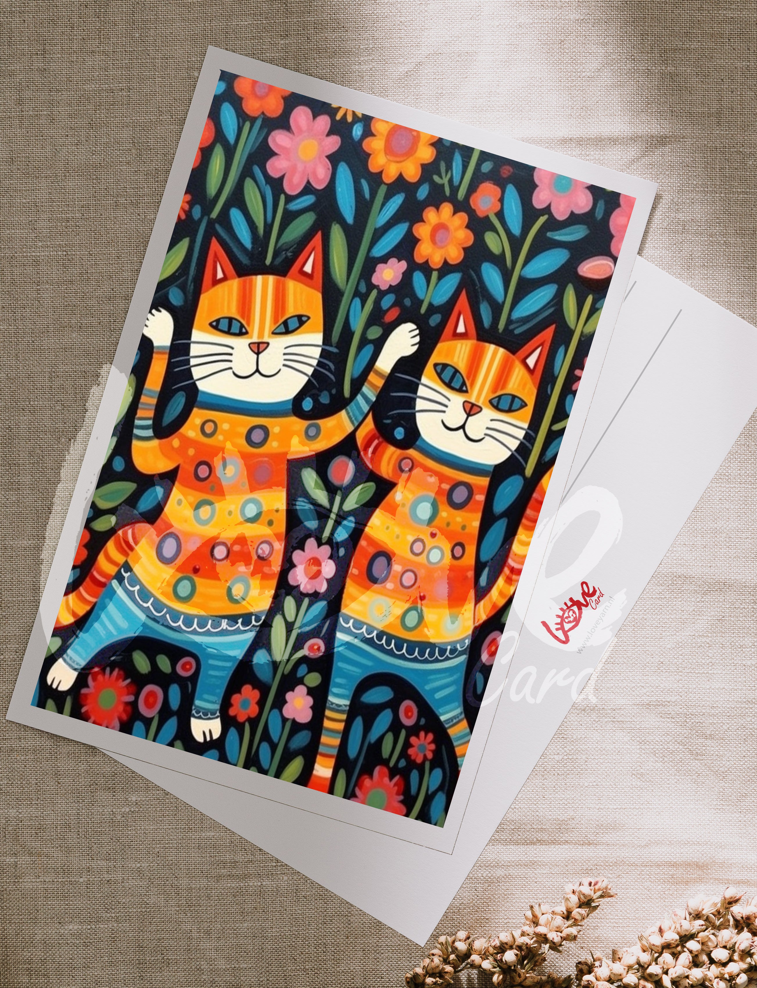 Postcard Art cats club_03