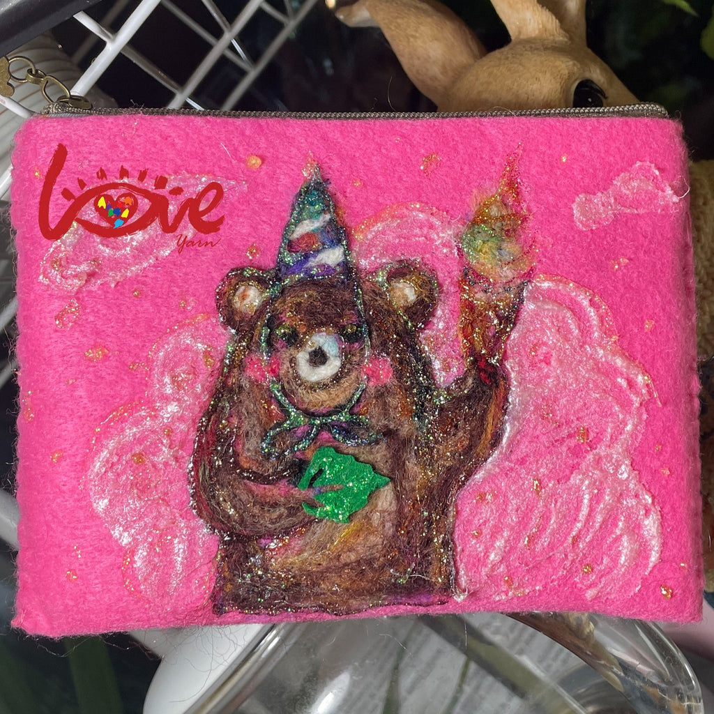 Birthday bear with an ice cream