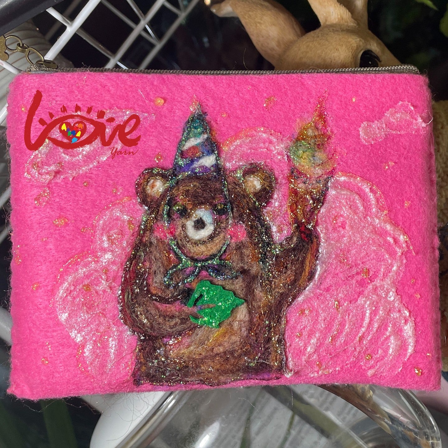 Birthday bear with an ice cream