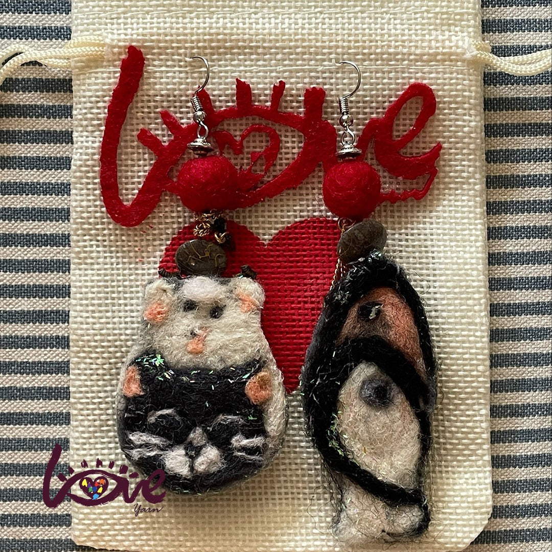 Cat, mouse and fish