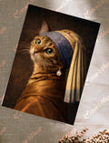 Postcard 'Vermeer cat Brown Tabby'