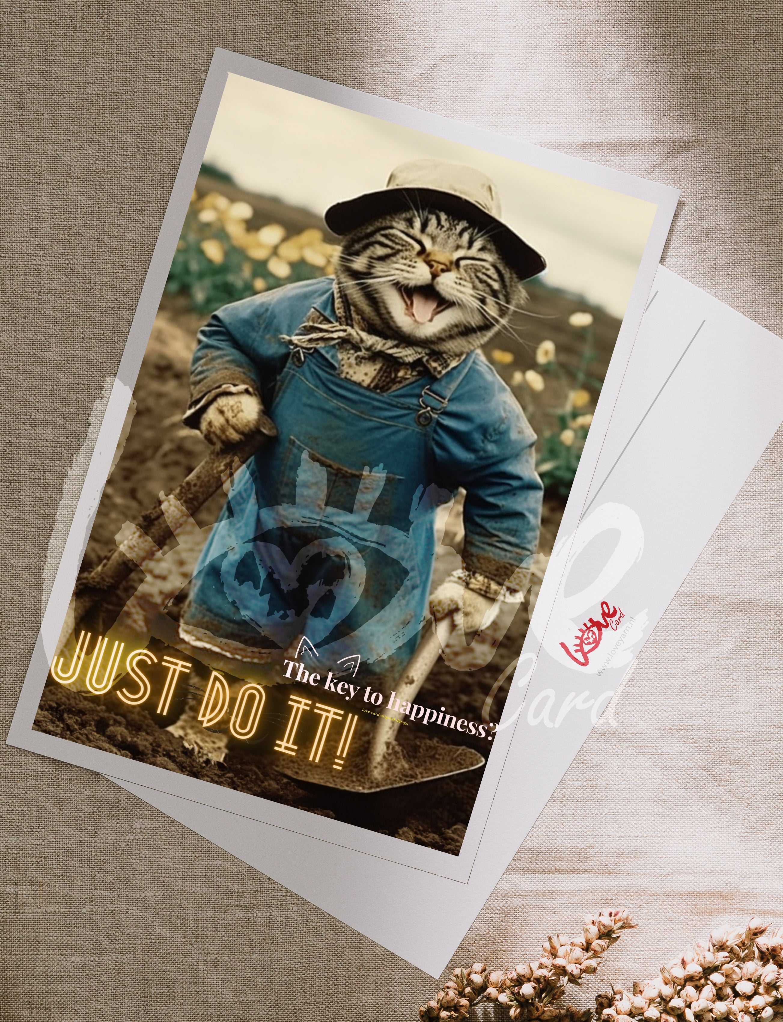 Postcard 'Key to happiness'