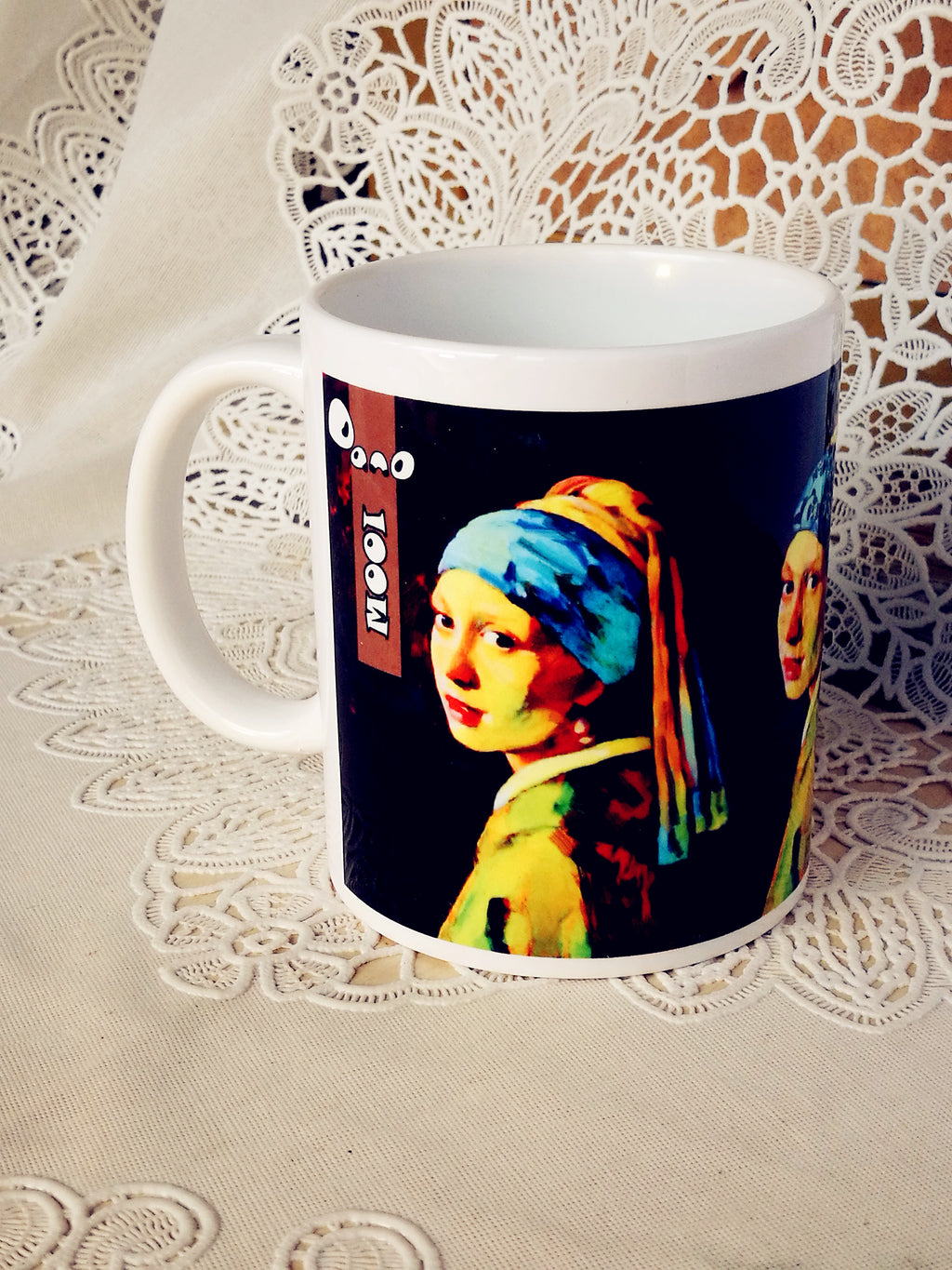 Famous paintings series mug "Girl with a Pearl Earring"