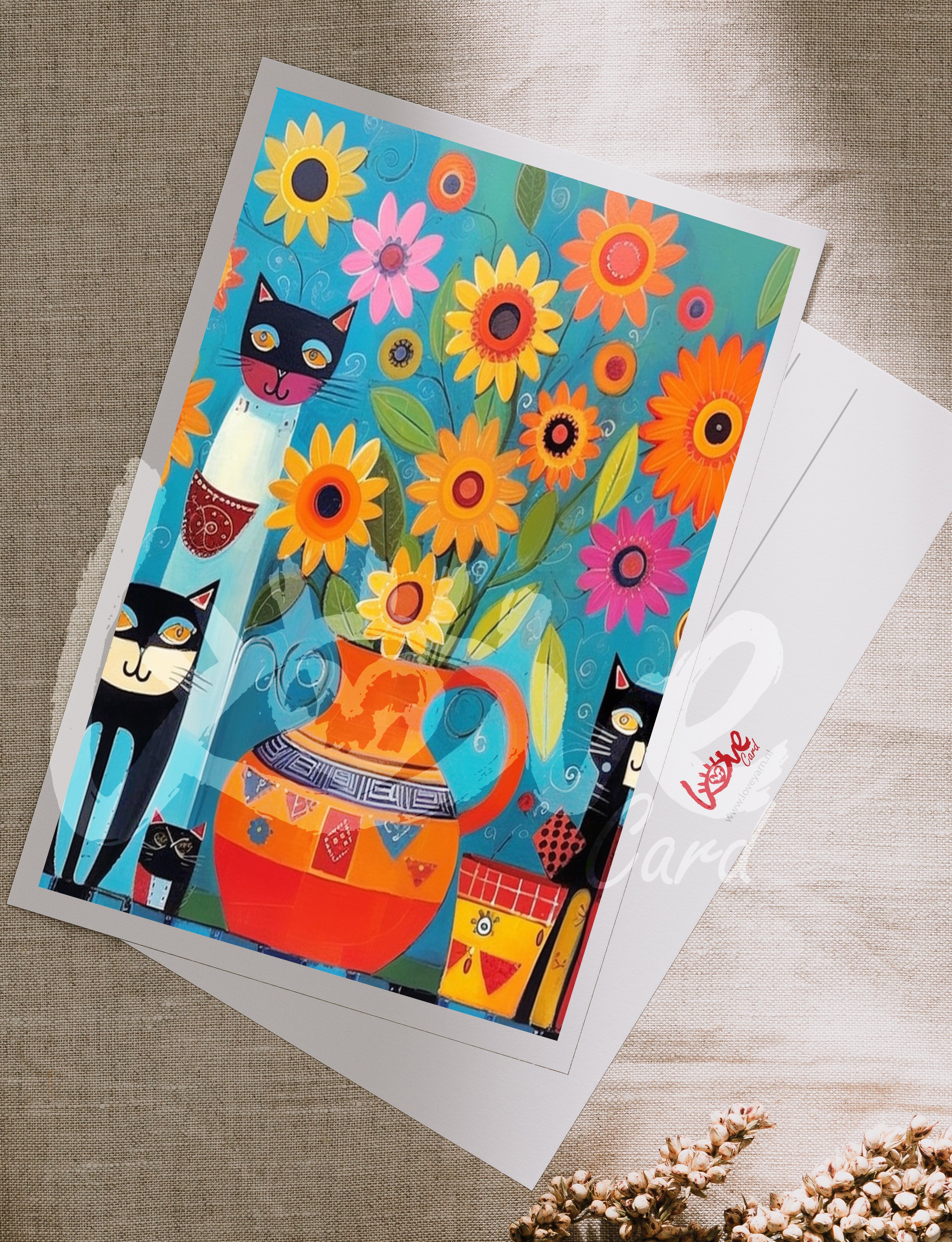 Postcard Art cats club_04