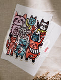 Postcard Art cats club_11