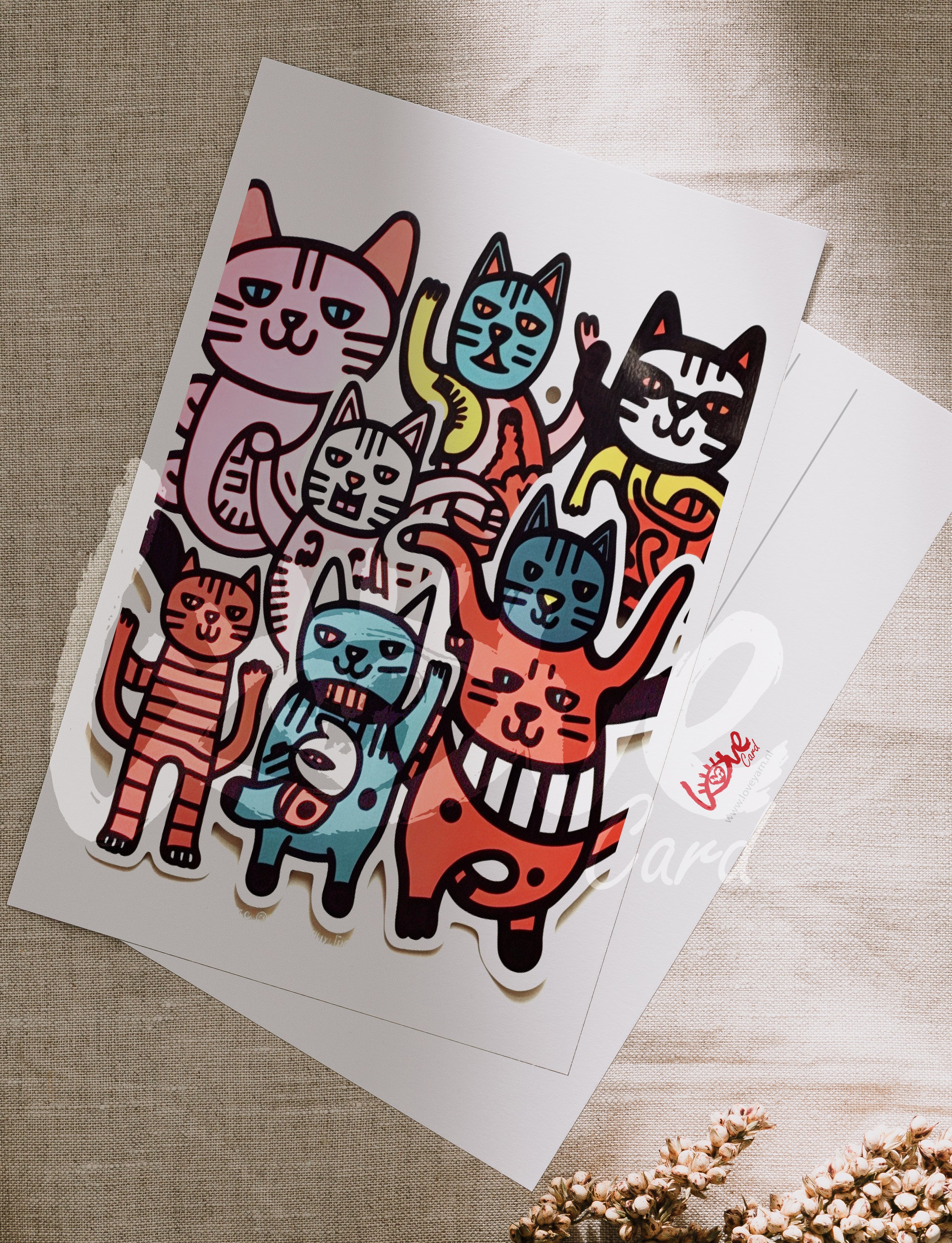 Postcard Art cats club_11