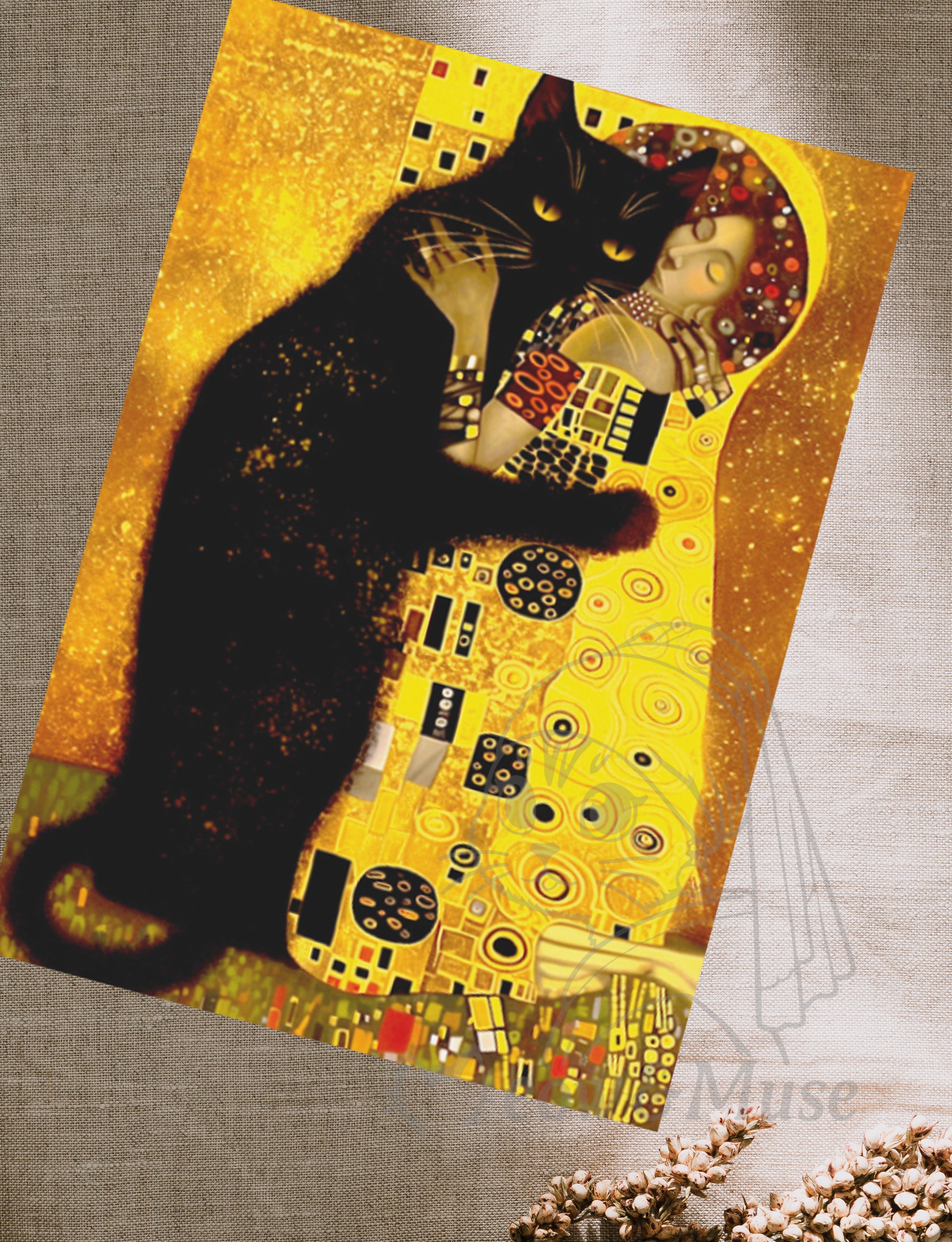 Postcard 'Klimt cat'