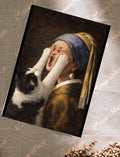 Postcard 'Girl with a Cat Attack'
