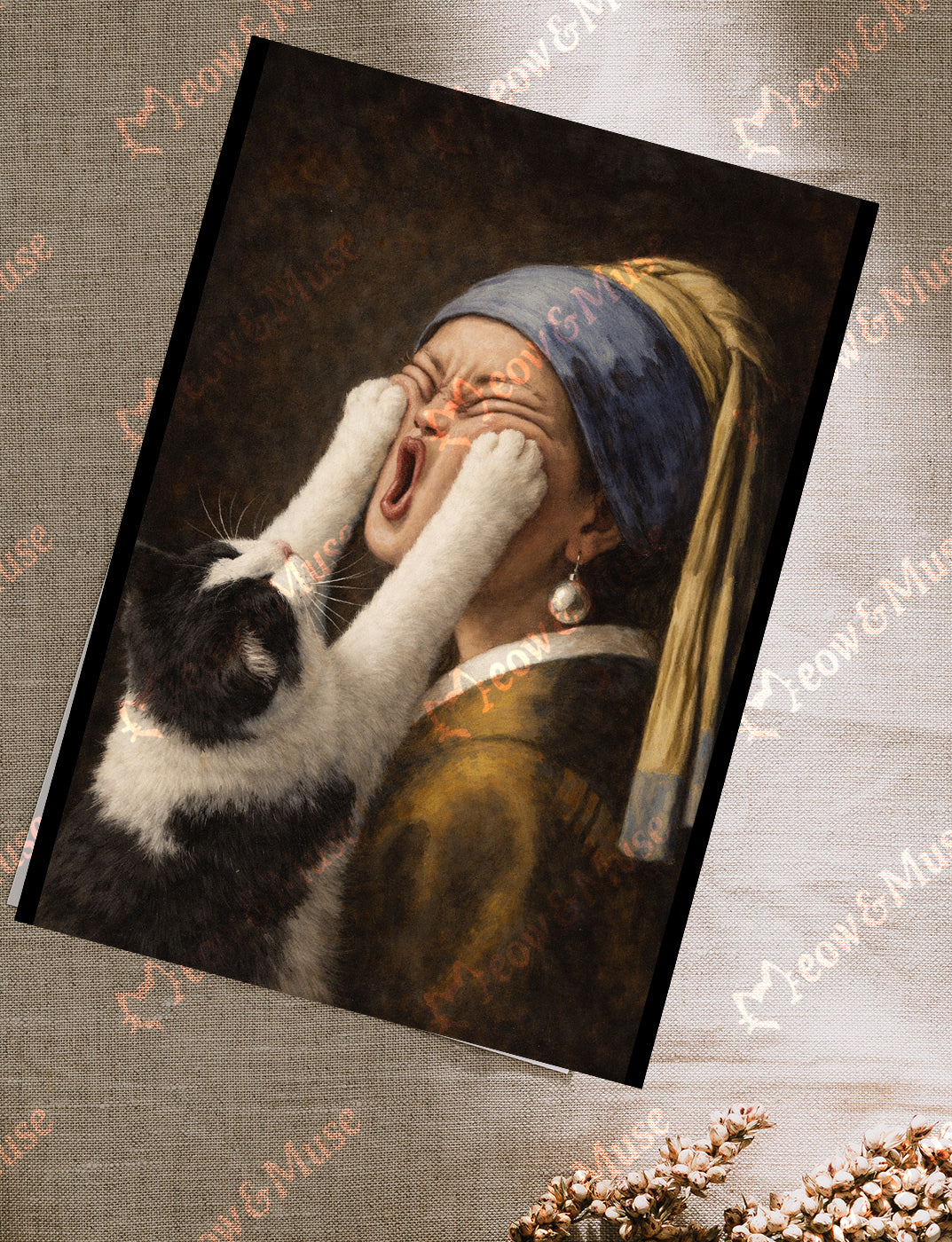 Postcard 'Girl with a Cat Attack'