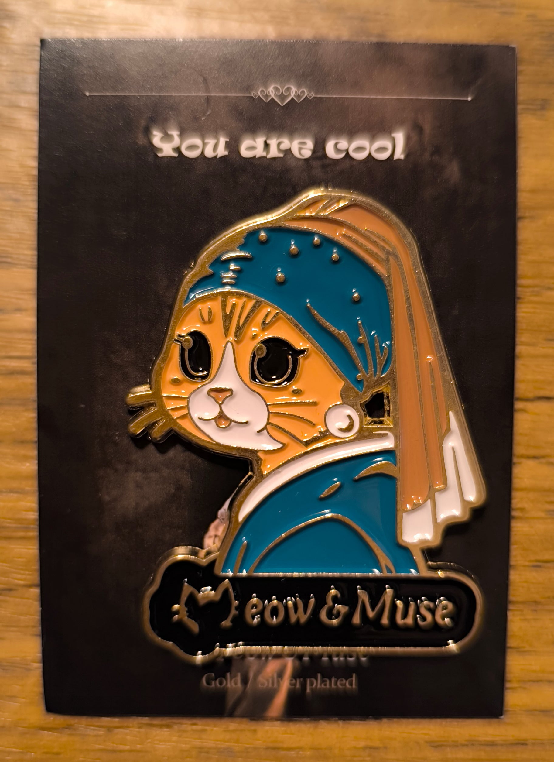 Cat pin 'Meow & Muse'