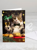 Greeting card 'Cheers my furriends' with envelope