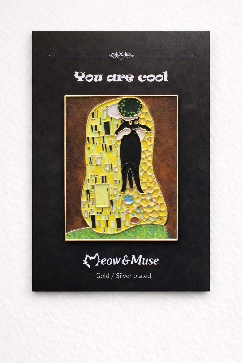 Golden Art Cat Enamel Pin