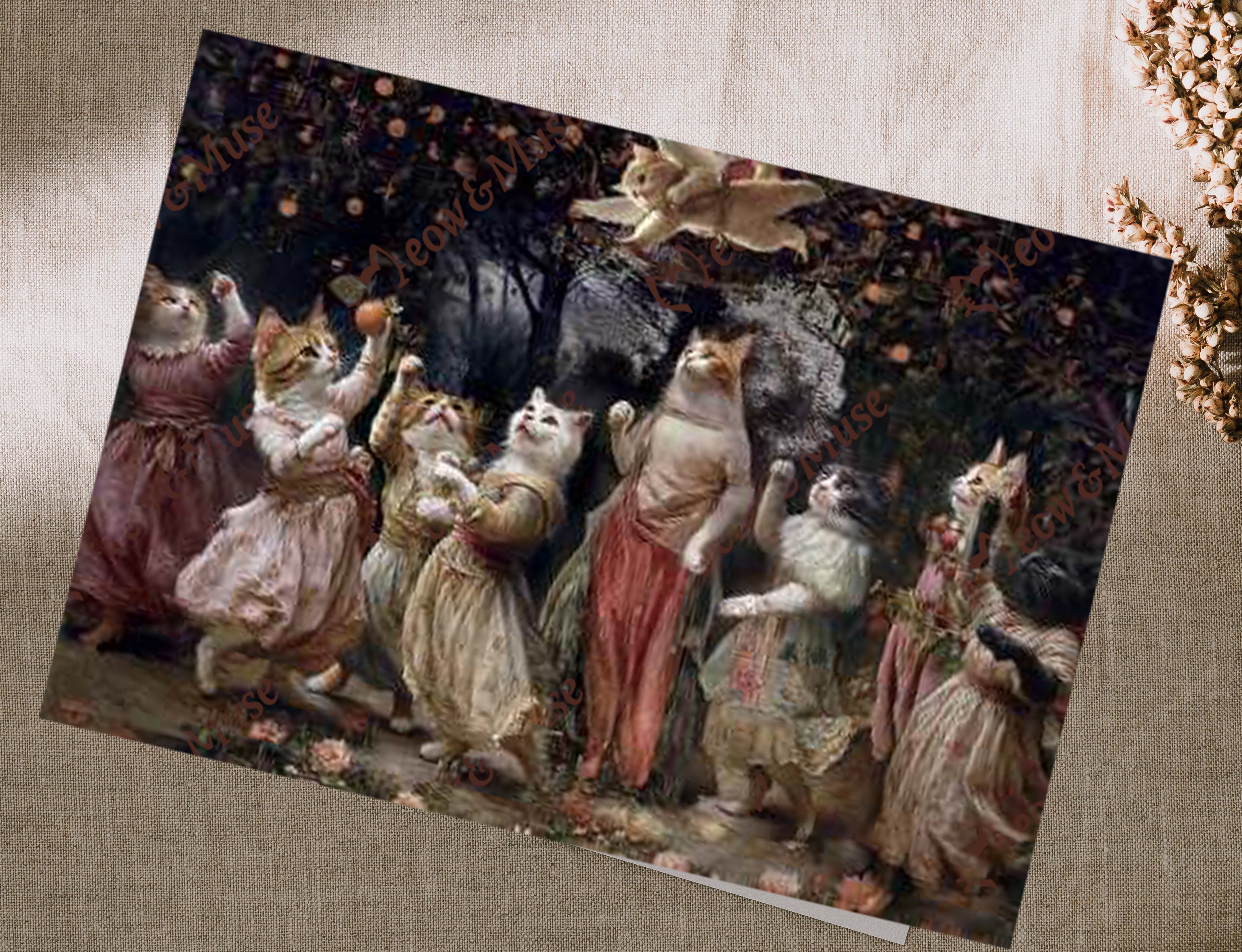 Postcard 'Cats spring'
