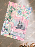 Postcard 'Blue cat on the sofa'