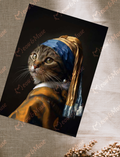 Postcard 'Vermeer cat Tabby'