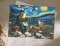 Postcard 'Van Gogh and cats'