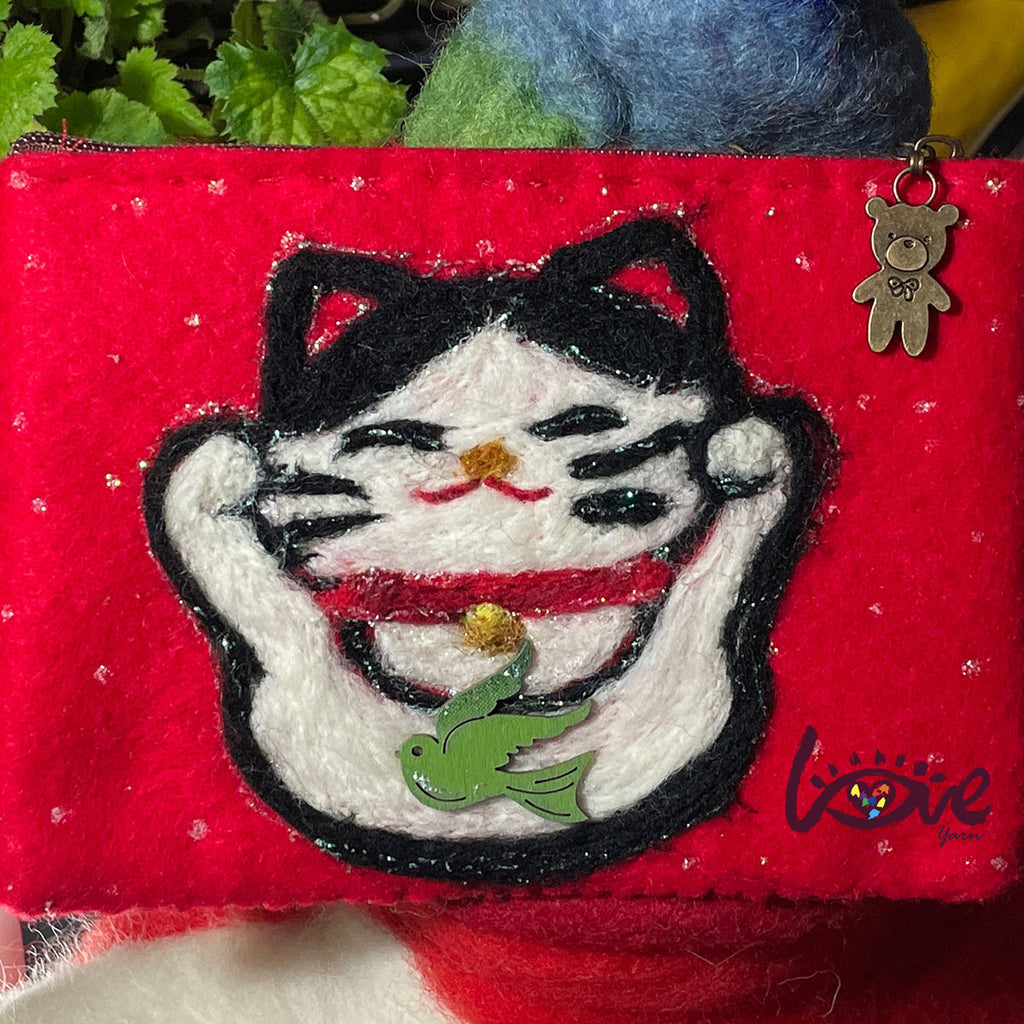 Happy cat red
