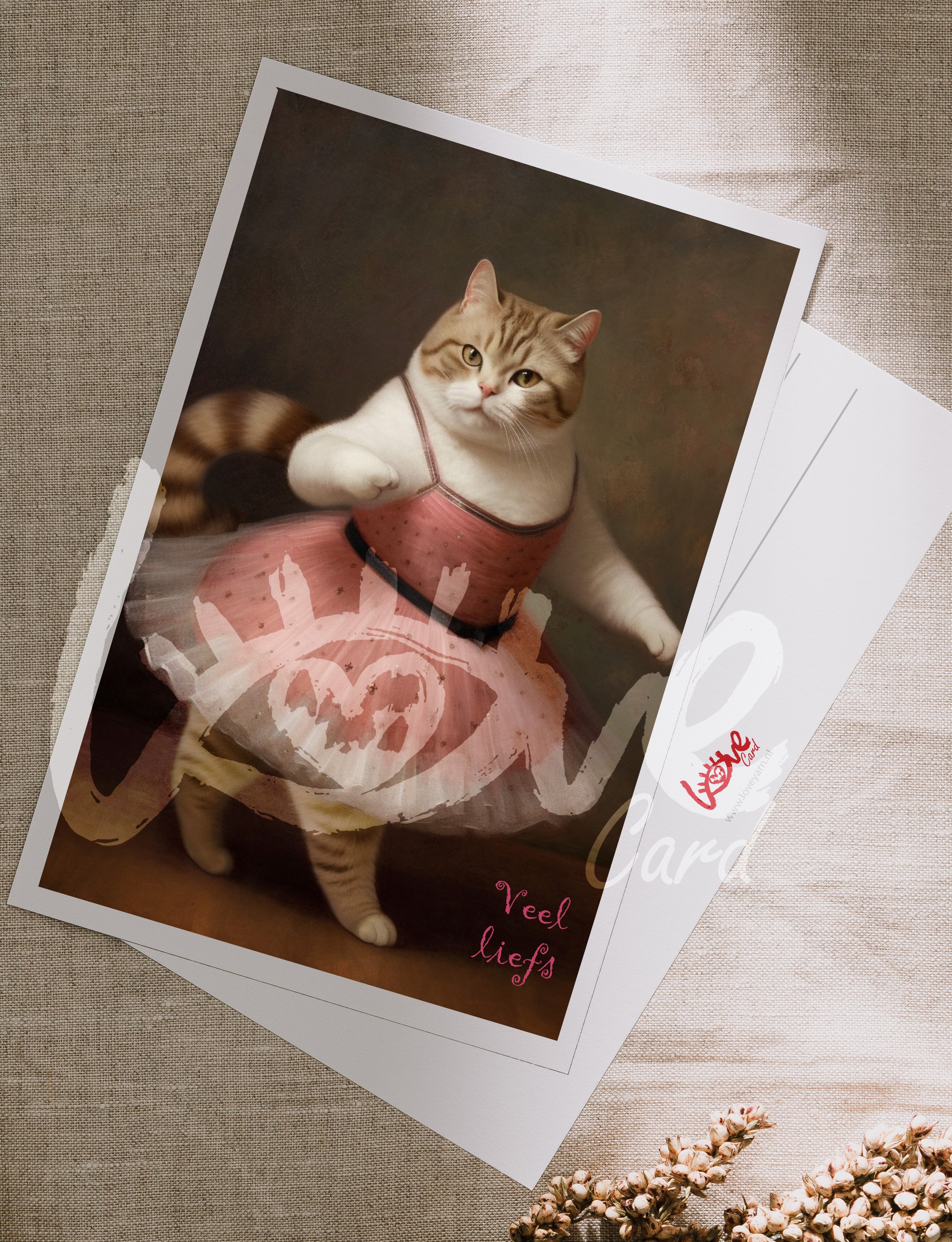 Postcard 'Veel liefs'