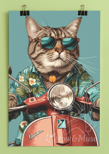 Original design cat poster