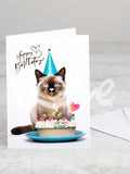 Greeting card 'Happy Birthday (white)' with envelope