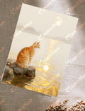 Postcard 'Moonlit Lakeside Cat'