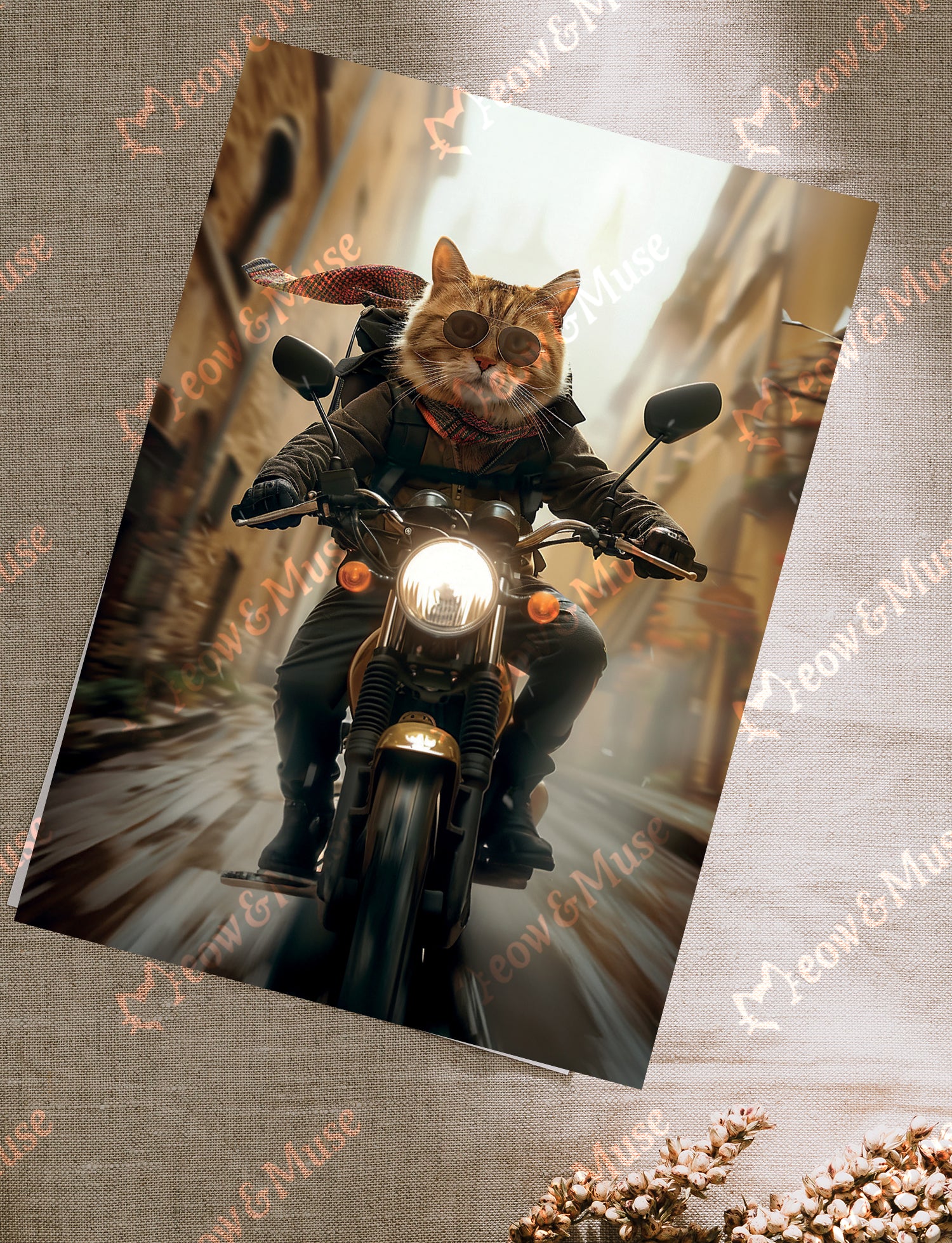 Postcard 'City motorcycle'