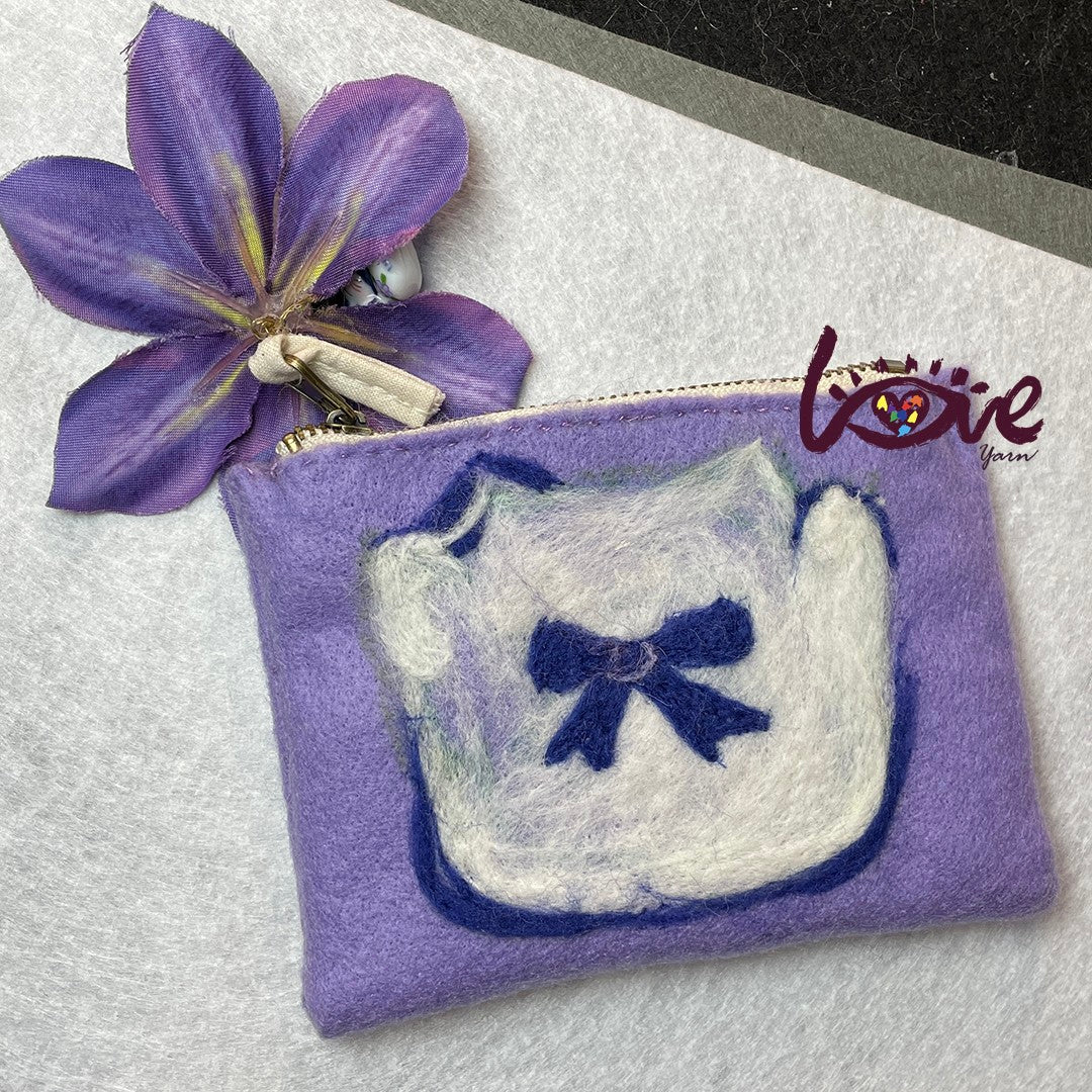 Purple lucky cat