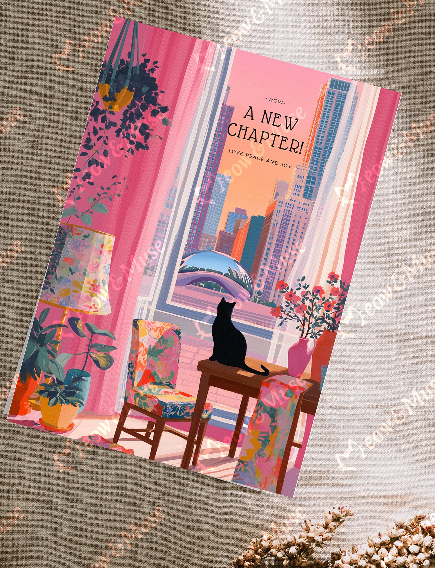 Postcard 'Wow a new chapter'