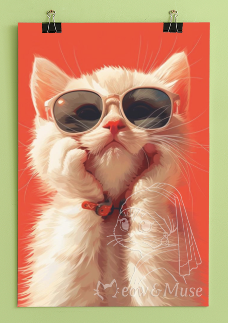 Original design cat poster