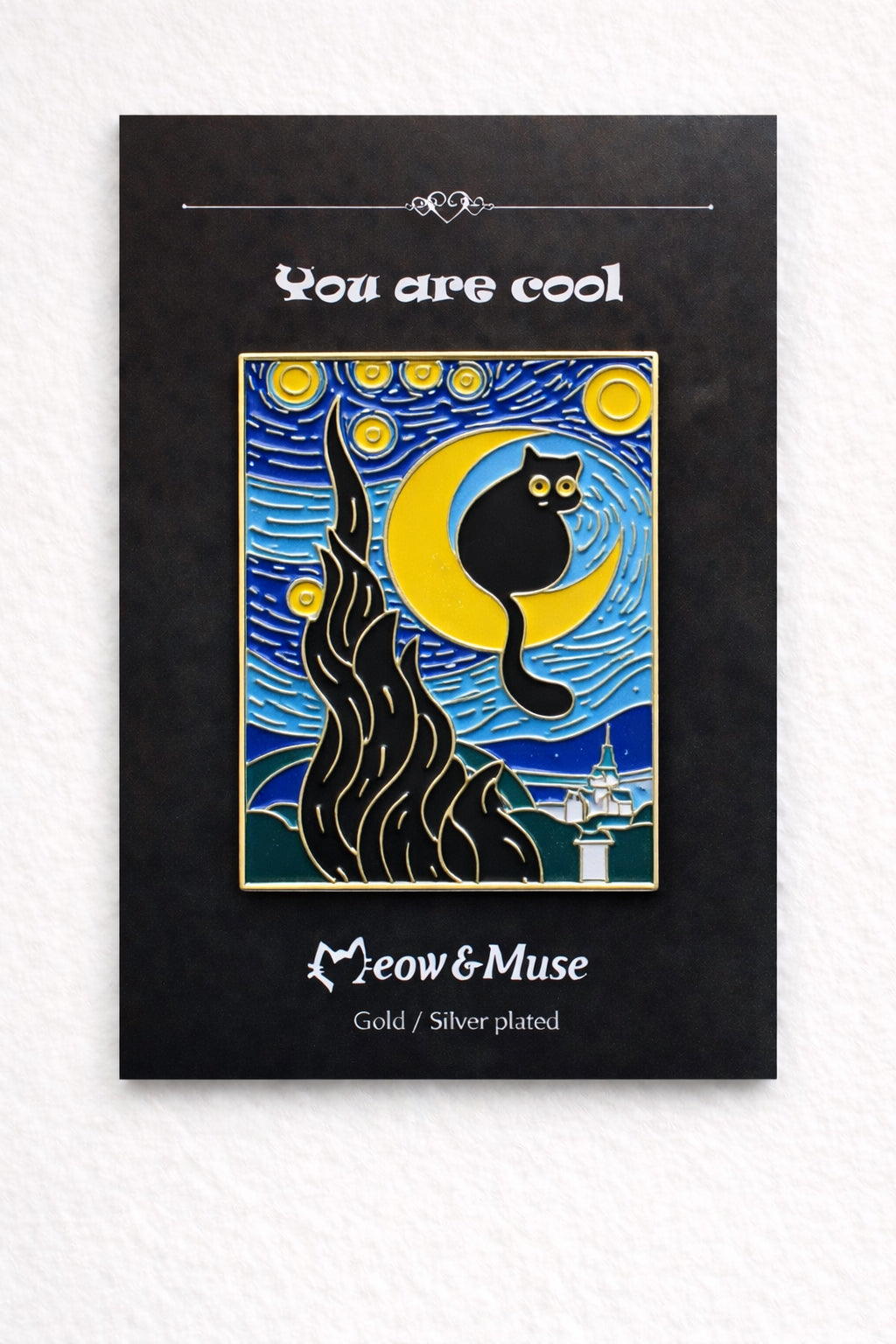 Moon Cat Pin