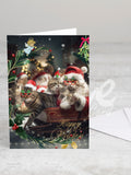Greeting card 'Happy holidays cats' with envelope