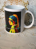 Famous paintings series mug "Girl with a Pearl Earring"