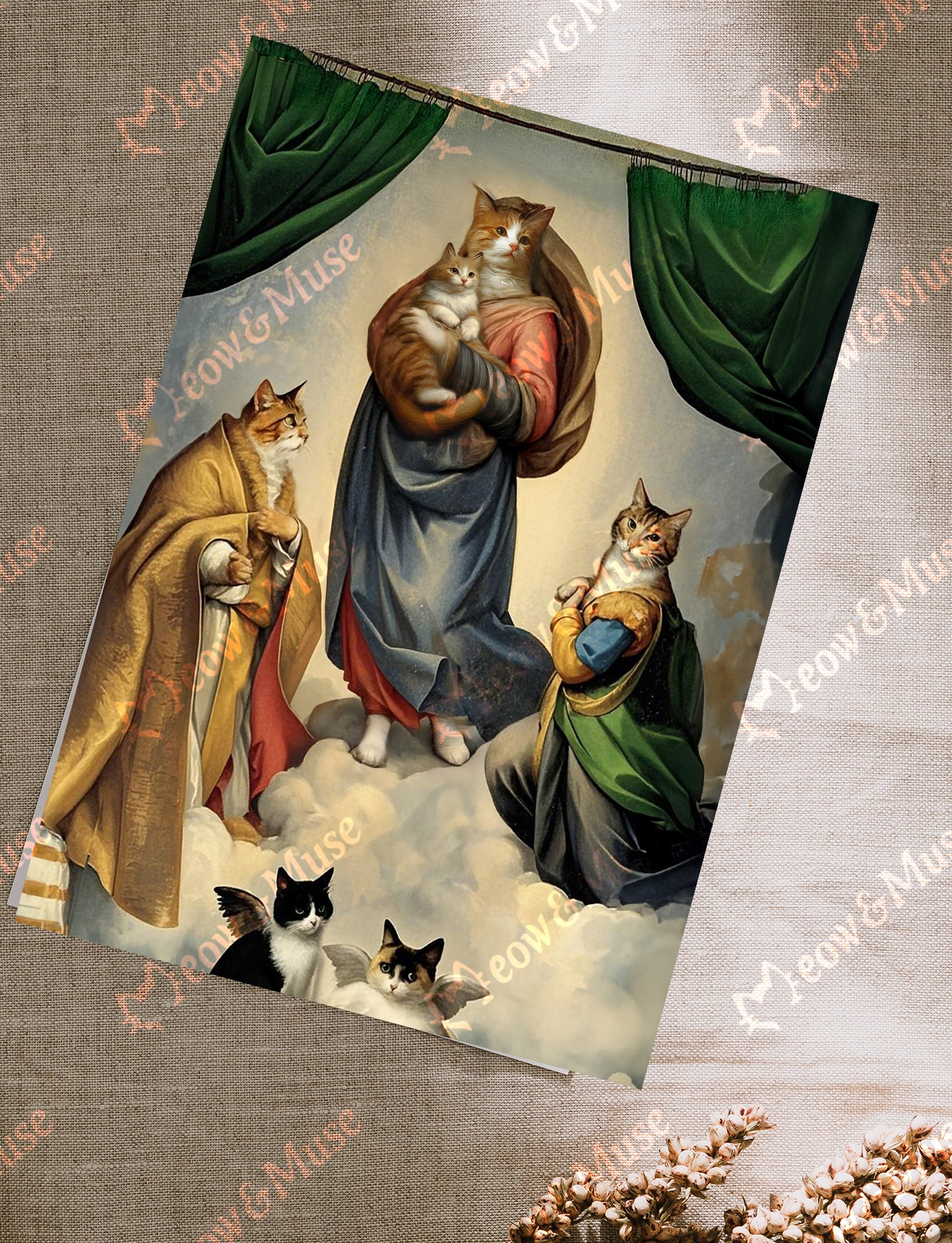 Postcard 'Sistine cats'