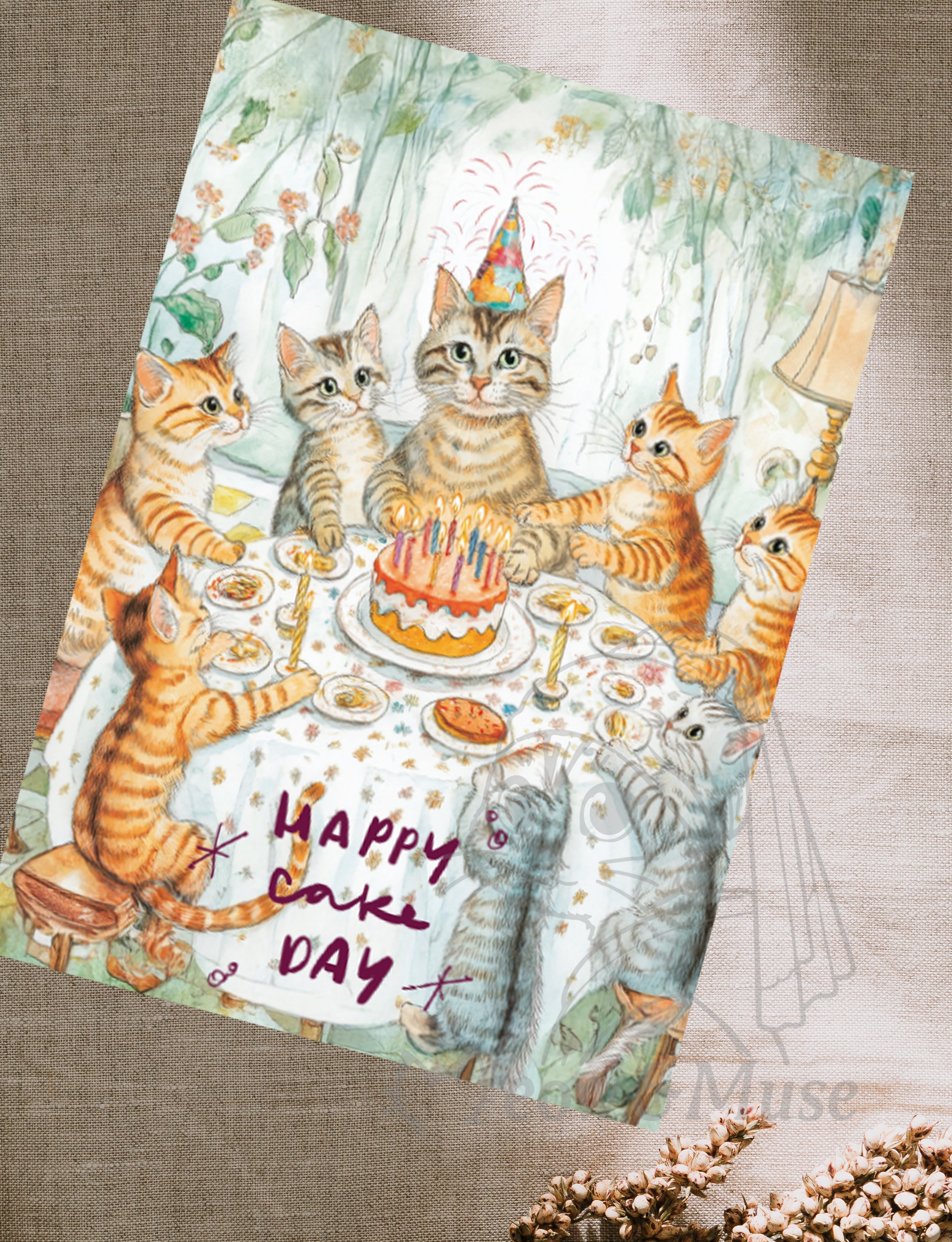 Postcard 'Happy cake day'