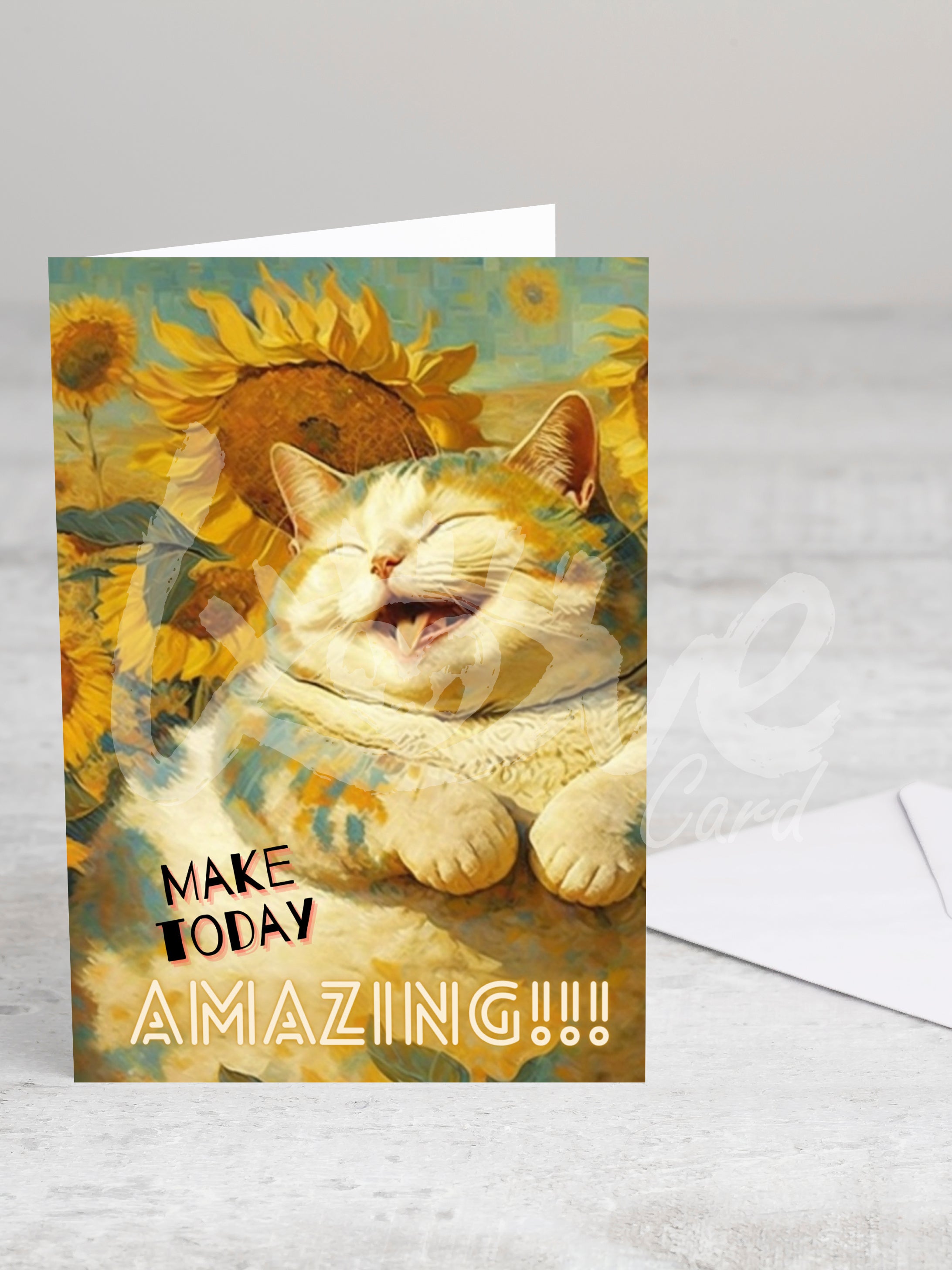 Greeting card 'Make today amazing' with envelope