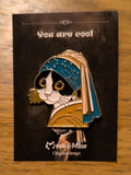 Cat pin 'Vermeer cat tuxedo'