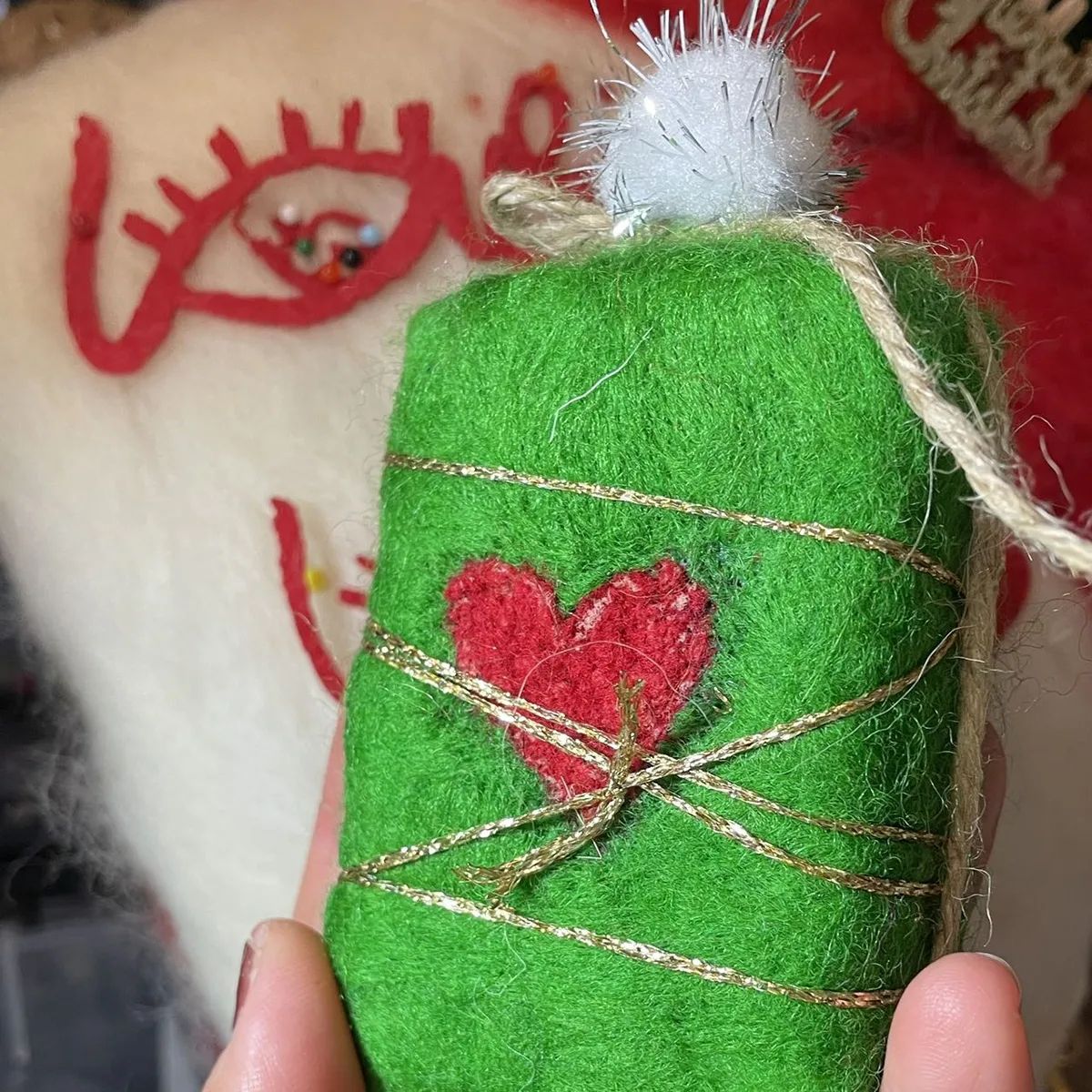Felt soap 'X'mas tree'